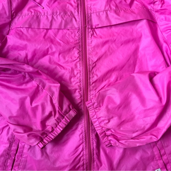 London Fog Vintage 90s Vibrant Pink Jacket Kids Size M 10-12 Retro Raincoat - Picture 11 of 15
